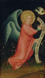 Der Engel der Verkündigung, vom Erntealtar, ca. 1410